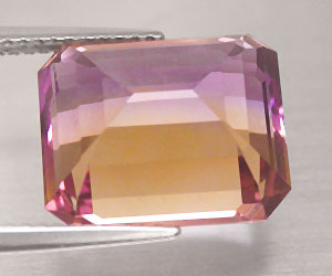 8,92 ct asombrosamente hermoso raro ametrino natural genuino - 2