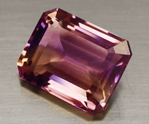 Piedra preciosa de ametrino natural genuina rara de lujo grande de 9.37ct - 3