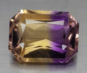 Piedra preciosa de ametrino natural genuina rara de lujo grande de 5,69 ct