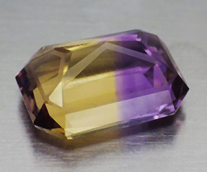 Piedra preciosa de ametrino natural genuina rara de lujo grande de 5,69 ct - 2