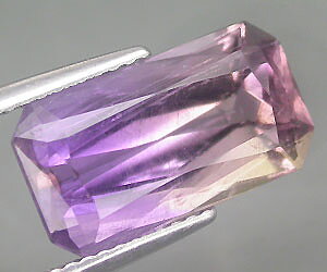 Piedra preciosa de ametrino natural genuina muy rara de 5,51 ct