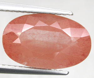 Andesina naranja/roja inusual muy grande de 3,78 ct - 3