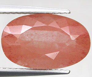 Andesina naranja/roja inusual muy grande de 3,78 ct