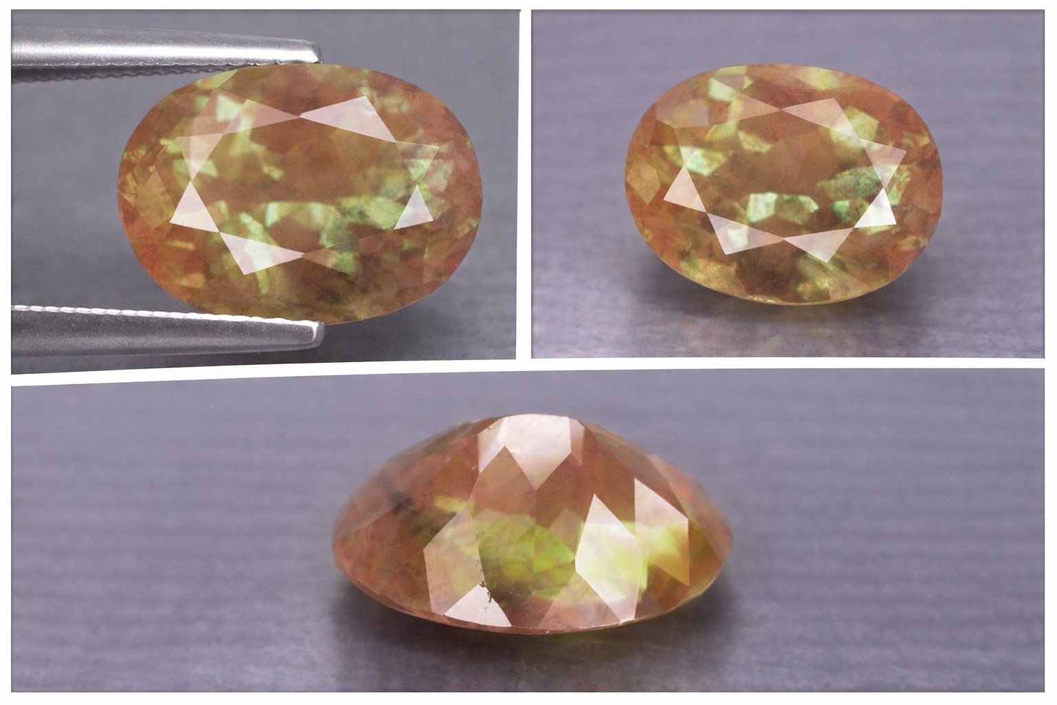 Piedra preciosa andesina natural genuina rara grande de 4,09 ct - 4