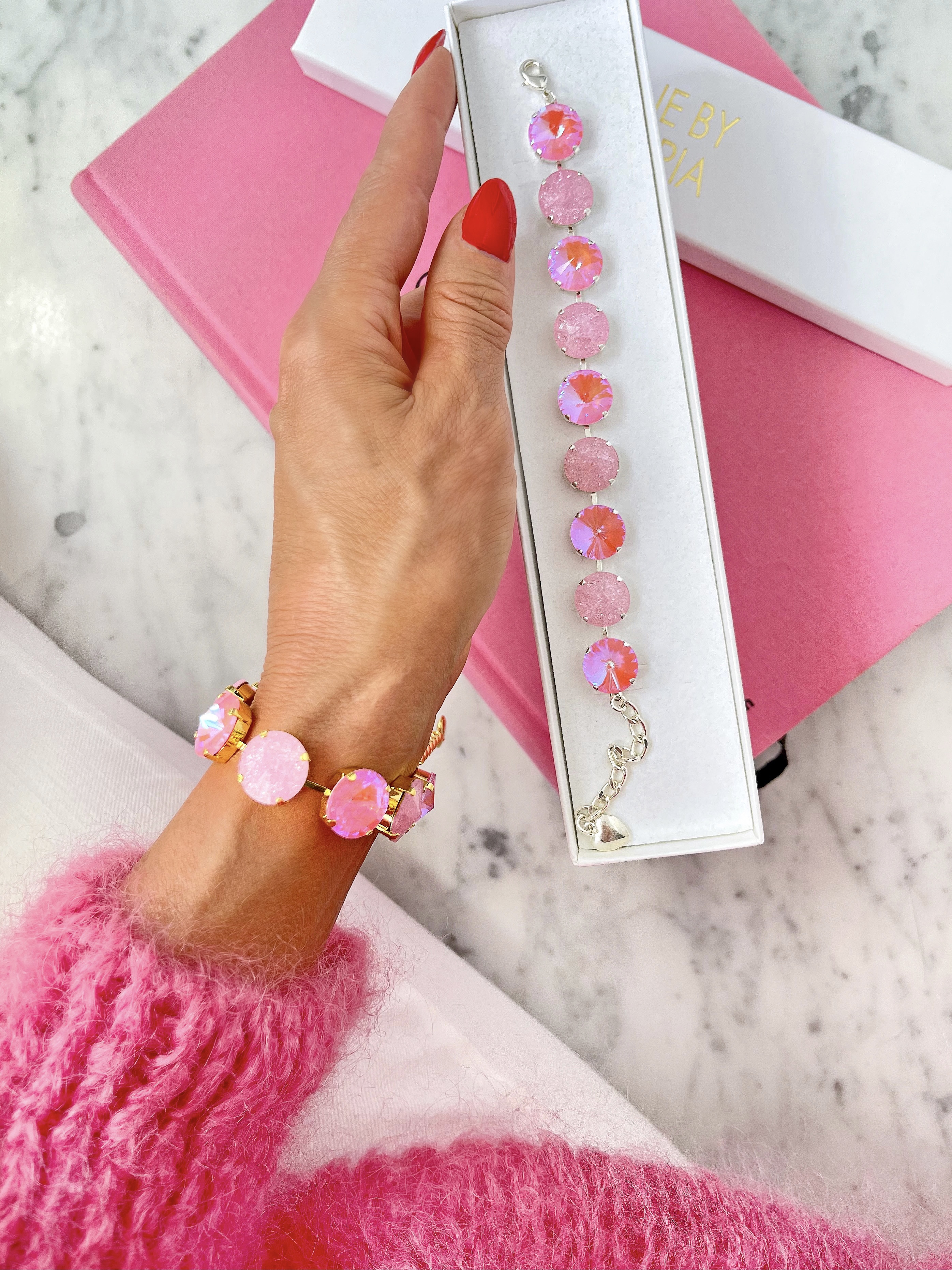 Bracelet Angelina Pink combo Gold - 3