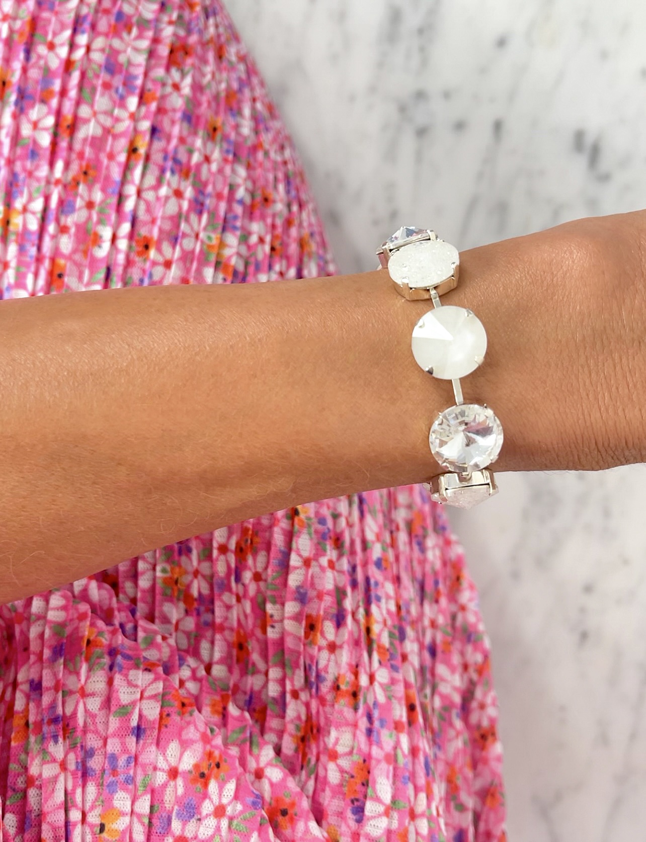Armband Angelina White combo Silver - 2