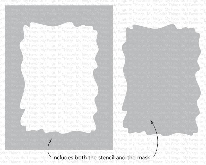 My Favorite Things -Watercolor Wash Rectangle Stencil 