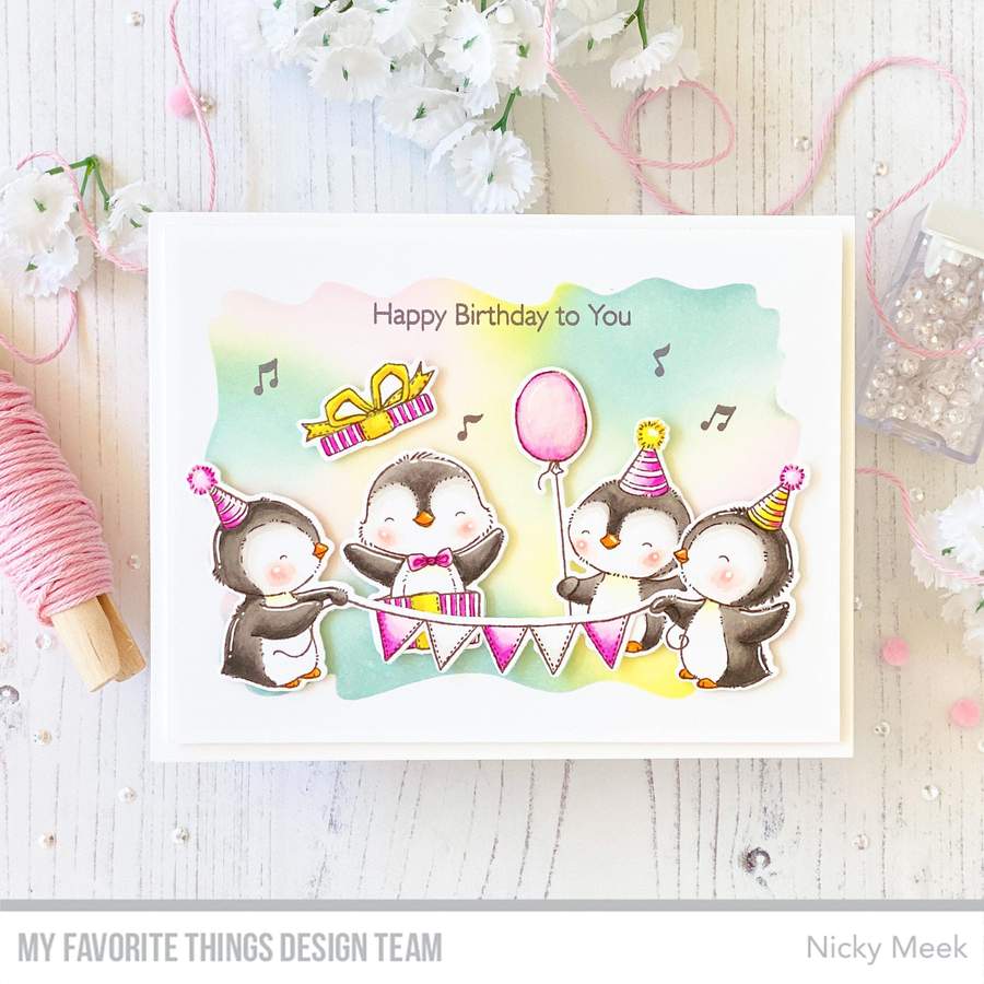 My Favorite Things -Watercolor Wash Rectangle Stencil  - 4