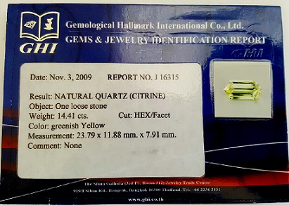 Piedra preciosa de citrino natural certificada de lujo de 14,41 ct - 2