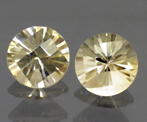 Piedras preciosas citrinas naturales redondas de calidad perfecta de 8,1 mm a juego