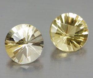 Piedras preciosas citrinas naturales redondas de 8,1 mm de calidad perfecta a juego - 3