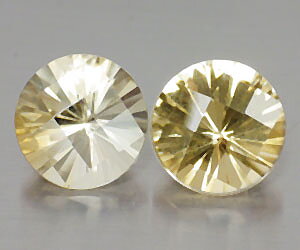 Perfect quality matching 8.1mm round natural citrine gemstones