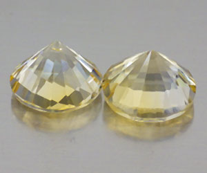 Piedras preciosas citrinas naturales redondas de 8,1 mm de calidad perfecta a juego - 2