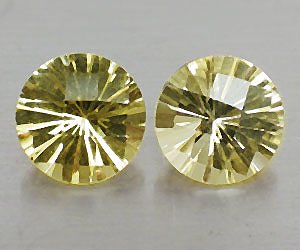 3ct Matching 8.1mm Round Natural Citrine Gemstones