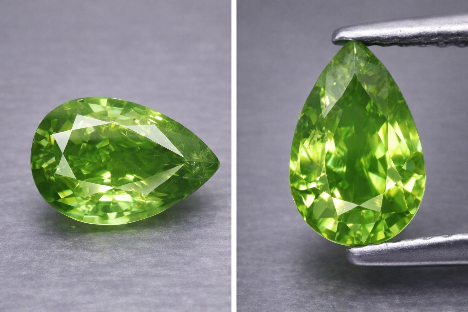 0,42 ct Granate demantoide natural certificado extremadamente raro