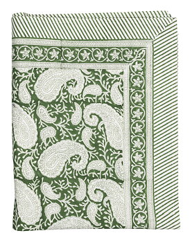 Chamois Bordsduk Big Paisley Forrest Green 