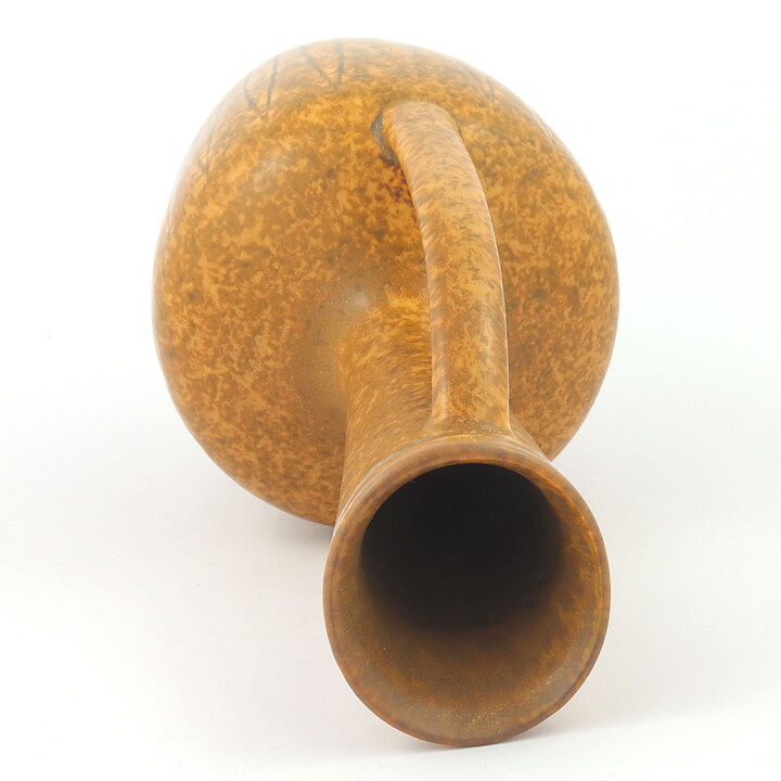 Gunnar Nylund (AXQ 1957) Brown Vase with Handle 28 cm