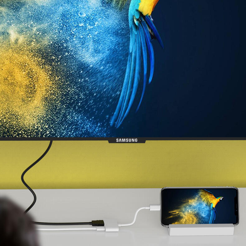 SiGN Lightning till HDMI-adapter 5V, 1A - Vit - 4