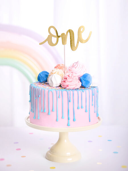 CAKE TOPPER | One | Guld