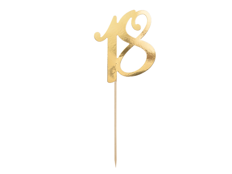 CAKE TOPPER | 18 | Guld