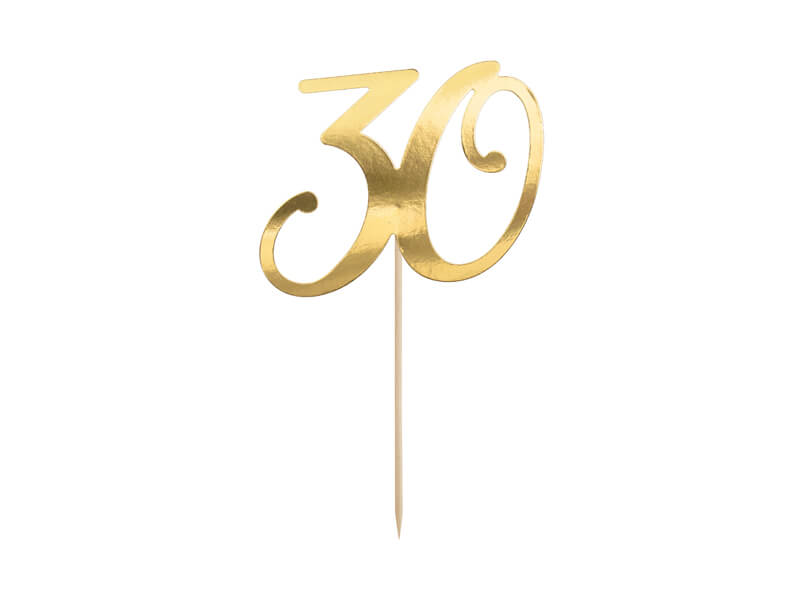 CAKE TOPPER | 30 | Guld