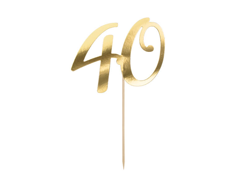 CAKE TOPPER | 40 | Guld