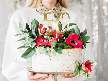 CAKE TOPPER | 50 | Guld