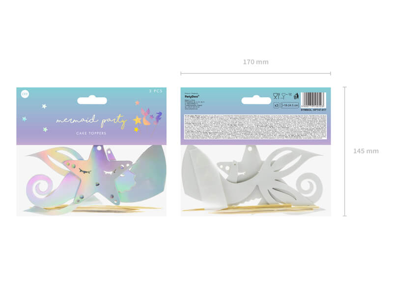 CAKE TOPPER | Sjöjungfru | Iridescent