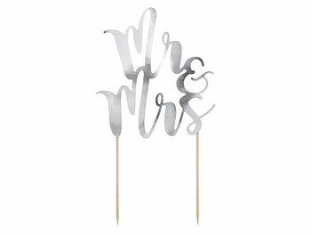 CAKE TOPPER | Mr & Mrs | Silver