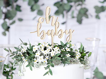 CAKE TOPPER | Oh baby | trä
