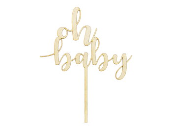 CAKE TOPPER | Oh baby | trä