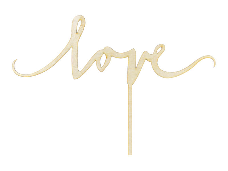 CAKE TOPPER | Love | Trä