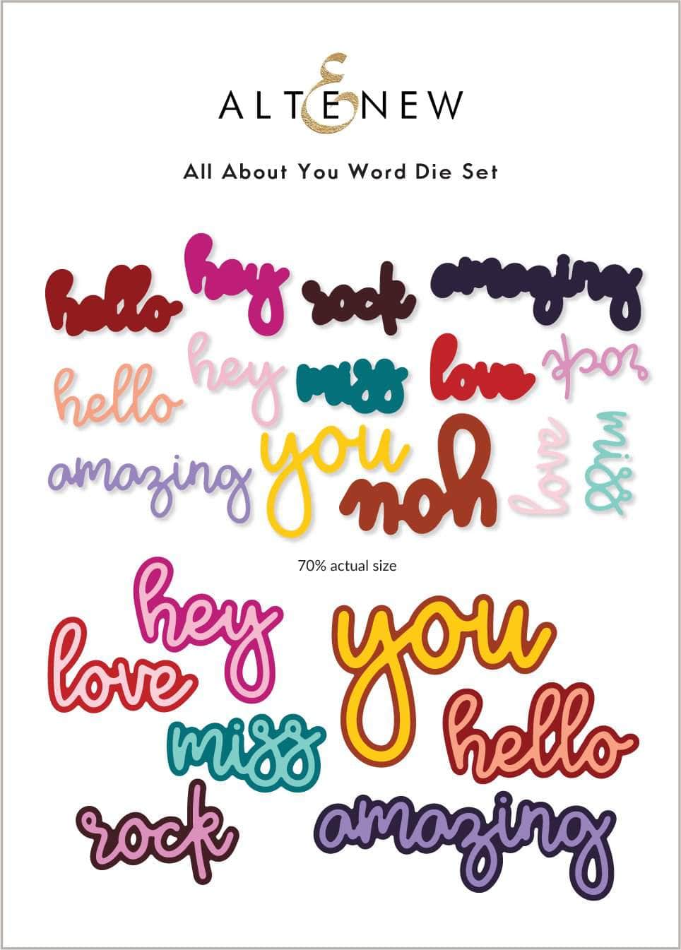 ALTENEW -All About You Word Die Set
