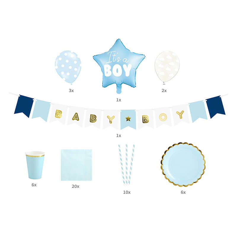 DEKORATIONS-KIT | Baby shower | It´s a boy