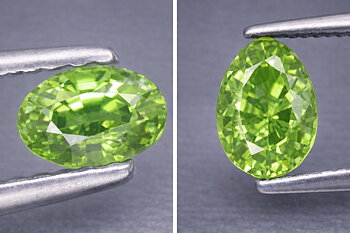 0.36 ct Piedra preciosa de granate demantoide ruso genuino extremadamente rara