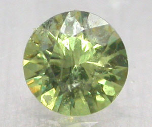 Piedra preciosa de granate demantoide genuina redonda muy rara de 3,8 mm - 2