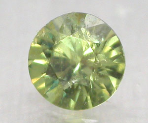 Piedra preciosa de granate demantoide genuina redonda muy rara de 3,8 mm - 4