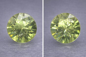 Piedra preciosa de granate demantoide genuina redonda muy rara de 3,8 mm