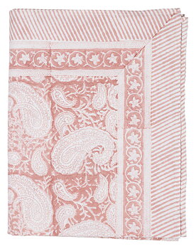 Chamois Bordsduk Big Paisley Fuchsia Rose 
