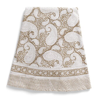 Chamois Table Cloth Light Brown  - 180/220 cm