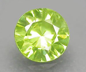 Granate demantoide ruso redondo muy raro de 3,1 mm - 4
