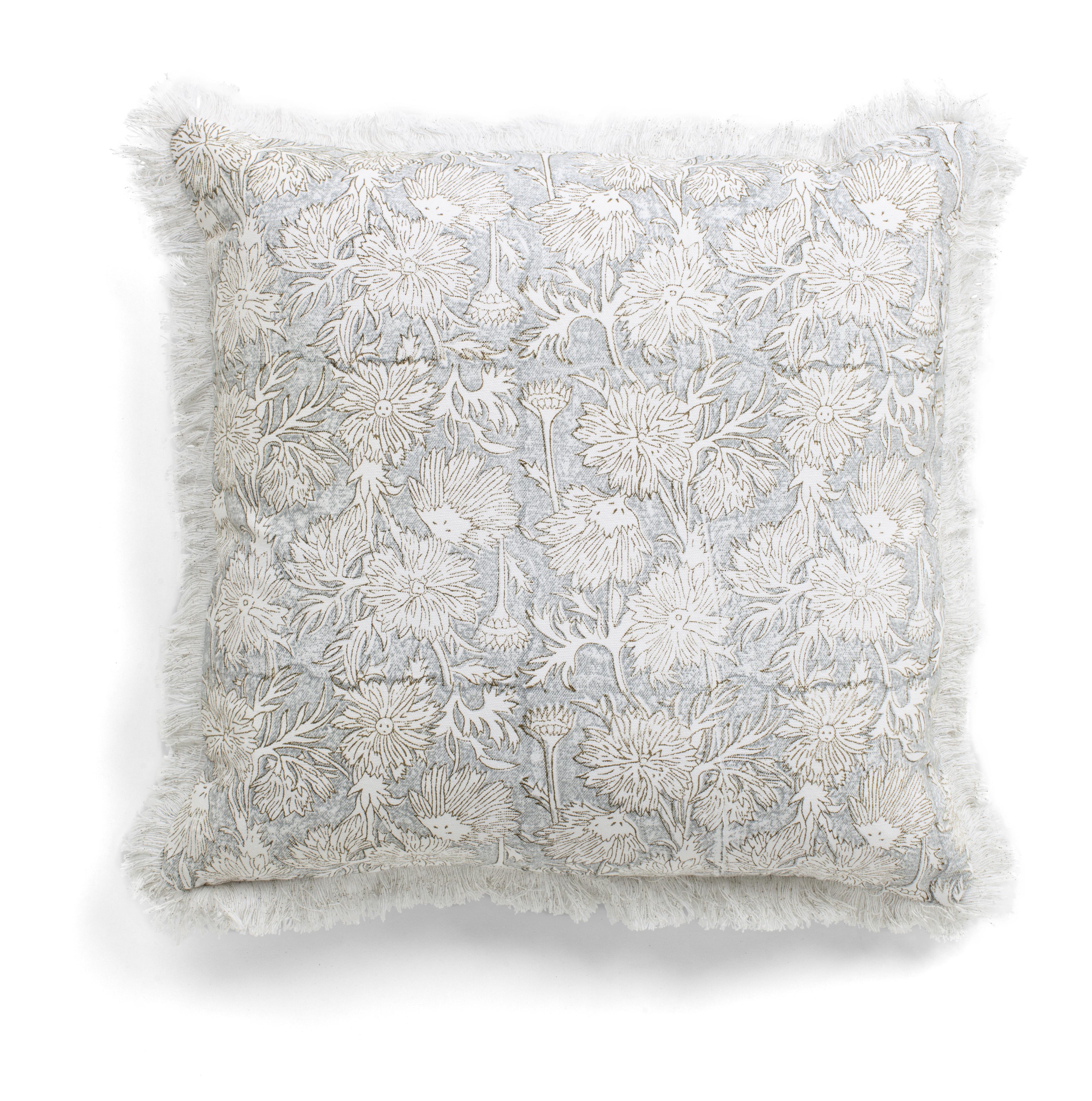 Kuddfodral - Waterlily Fringe - Cashmare Blue - 50x50cm