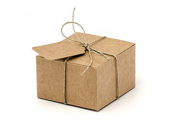 PRESENTASK | Kraft | Fyrkantig med tag