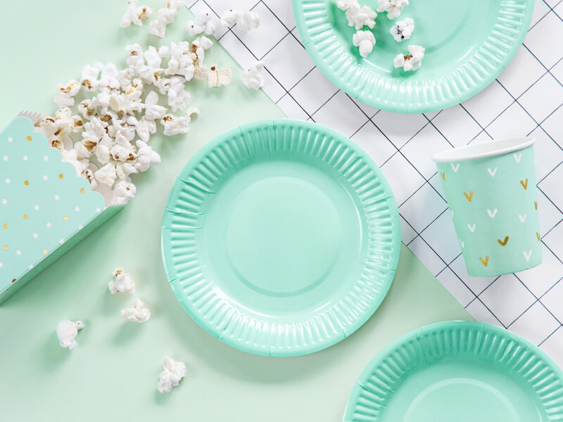 POPCORNBÄGARE | Mint med prickar