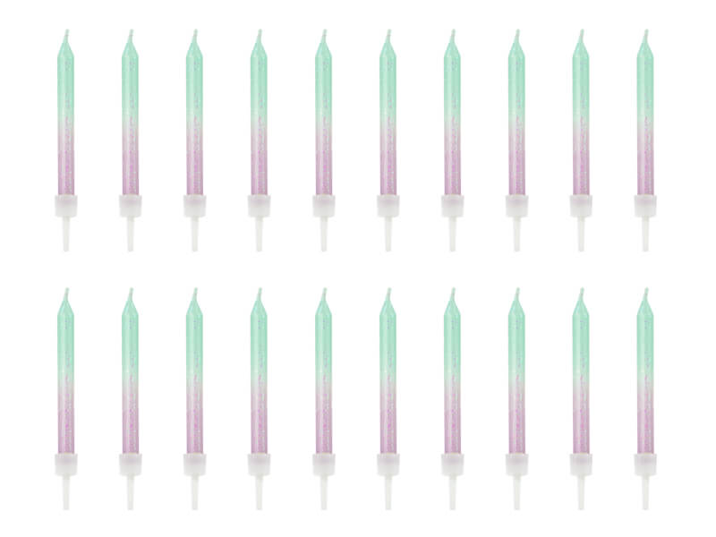 TÅRTLJUS | 20-pack | Mint & lila ombre