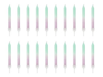TÅRTLJUS | 20-pack | Mint & lila ombre