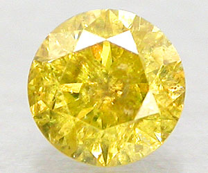 0,35 ct raro 4,4 mm genuino diamante amarillo canario