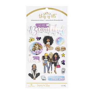 Paper House Embellished Dimensional Stickers This Is Us - We are Beautiful