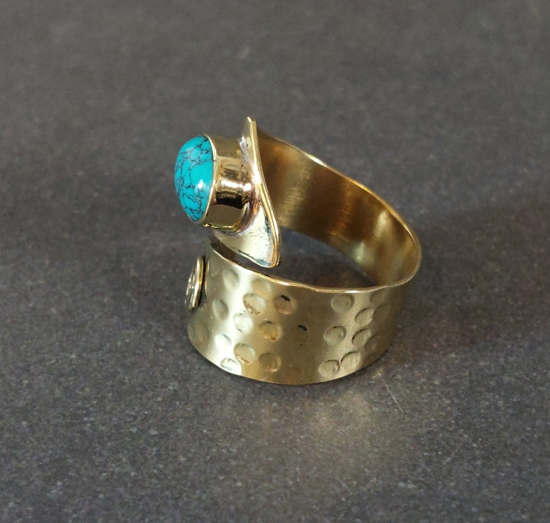 Ställbar Ring i Brons - Spiral - 3