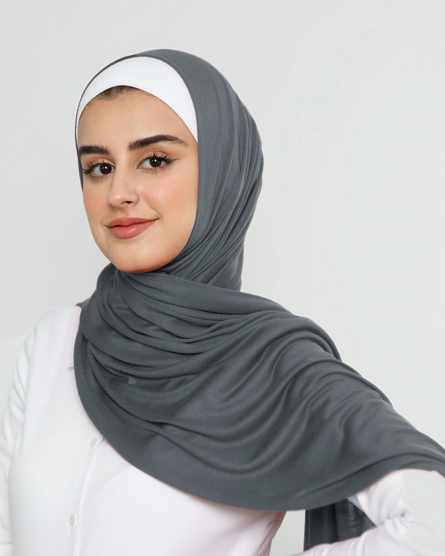 Hijab - Stretch Jersey - Dark Gray